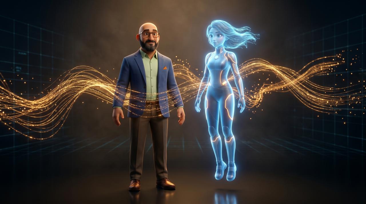 Hichem Refes and Cortana, builder and AI partner