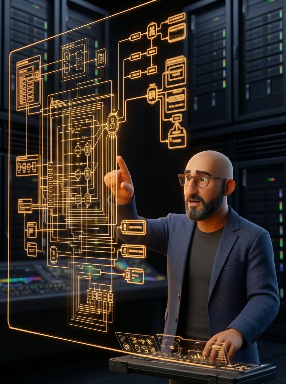 Hichem Refes explaining the AI Agent Blueprint architecture